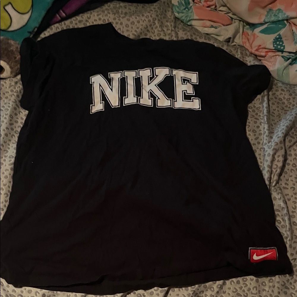 Nike Black Tee with White Lettering